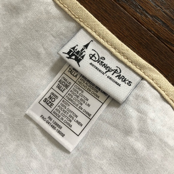 WDW/Disney Parks Gourmet Mickey Mouse Black/Tan Cotton Apron w/Pocket - NWOT! - Picture 9 of 10